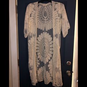 Ivory Lace Kimono